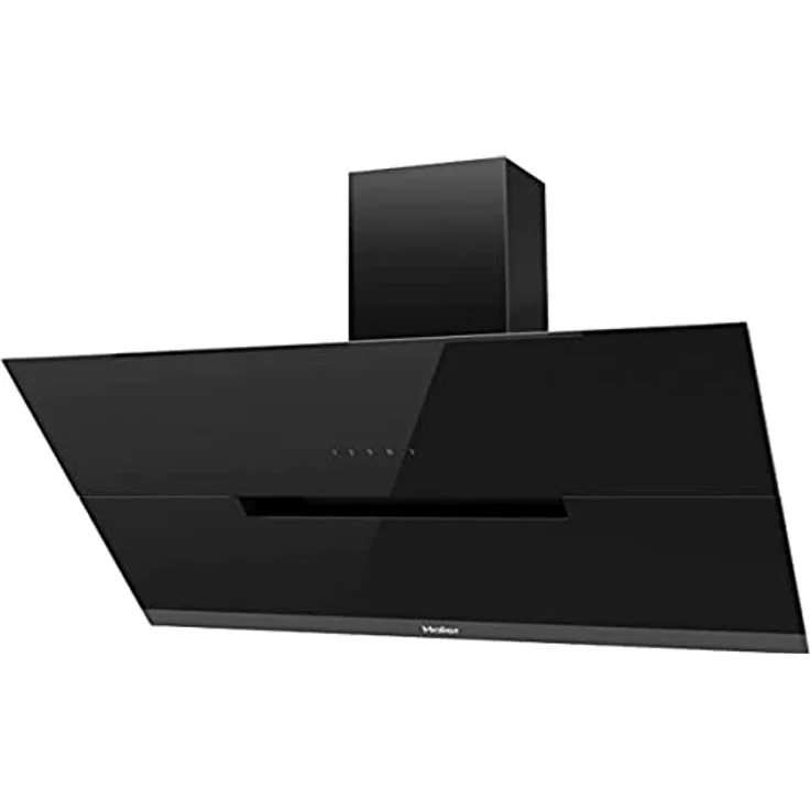 Haier HADG9DCS56B Dunstabzugshaube/Kopffreihaube / 90 cm/hON-App/LED Touch/Timer/Um- und Abluftbetrieb/Stahl und Glas in schwarz – Bild 1