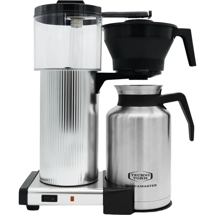 Moccamaster CDT Grand, Filterkaffeemaschine mit 1,8 Liter Kapazität und Thermoskanne, Silber