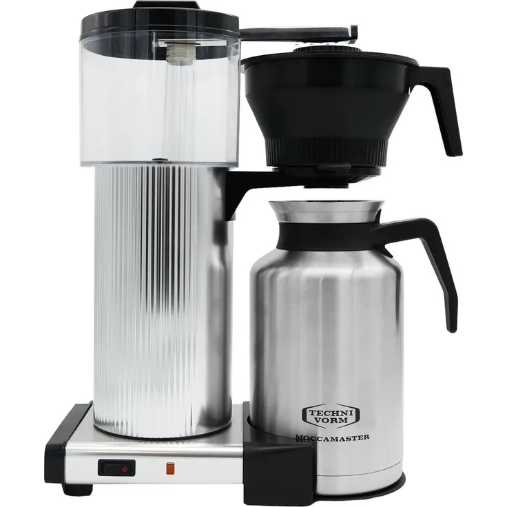 Moccamaster CDT Grand, Filterkaffeemaschine mit 1,8 Liter Kapazität und Thermoskanne, Silber
