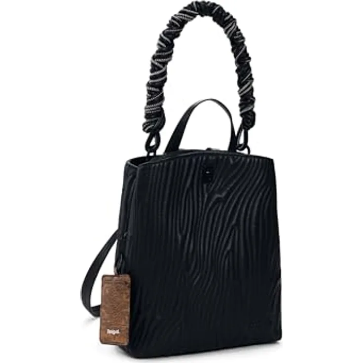 Desigual Helium City Rucksack, schwarz, 29 cm, 100% Polyurethan, kompakte Form