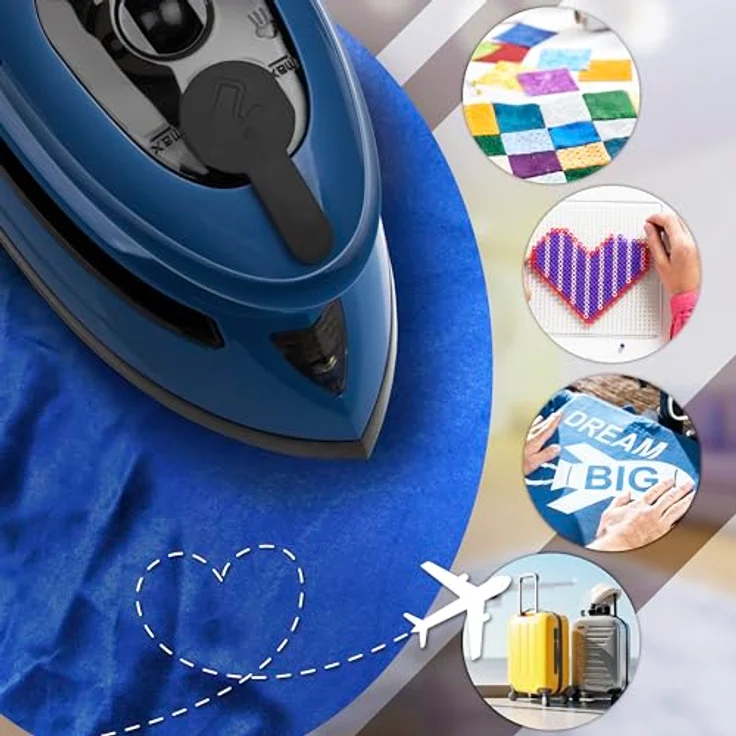 Duronic SI4 BB Mini Reise-Dampfbügeleisen, 420W, 30 ml Wassertank, Blau-Schwarz, variabel von 65 bis 230°C – Bild 6
