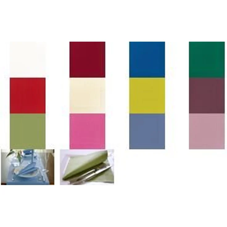 Duni Dinner-Servietten 4lagig Tissue geprägt Uni Bordeaux, 40 x 40 cm, 50 Stück – Bild 1