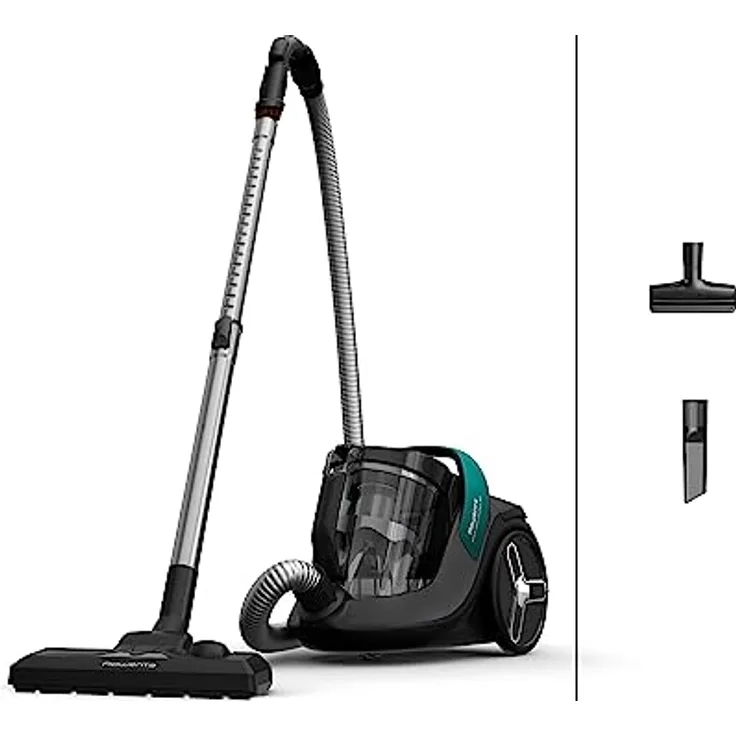 Rowenta Green Force Cyclonic Max | RO7B12 | Bodenstaubsauger ohne Beutel | 73 Dezibel | 2.5 Liter | Schwarz/Grün