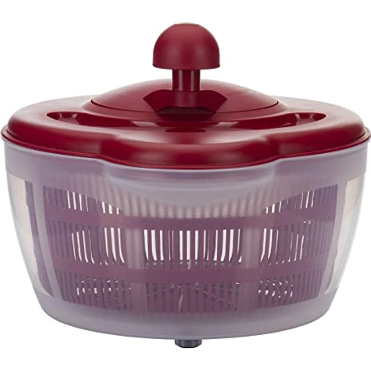 Westmark Salatschleuder, Kunststoff, Durchmesser: 26 cm, Höhe: 21,5 cm, Fassungsvermögen: 5 Liter, Fortuna, Rot-Transparent, 24322260 – Bild 10