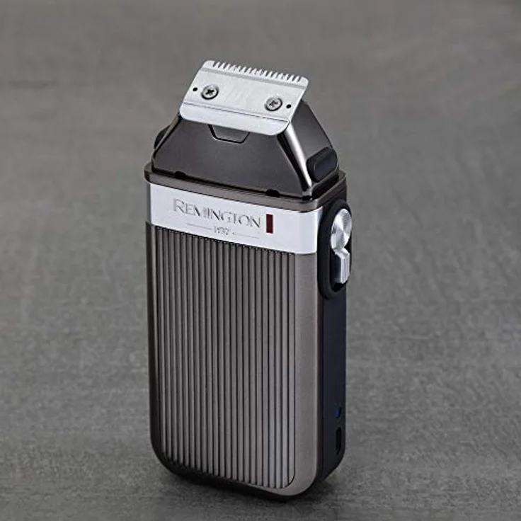 Remington MB9100 Heritage Bartschneider 32 mm Edelstahlklingen 8 Aufsteckkämme silber – Bild 3