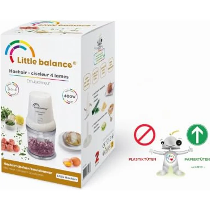 LITTLE BALANCE Little Balance 8586, Standmixer mit 0,5 l Schüssel, 400 W, Weiß, Kunststoff – Bild 7