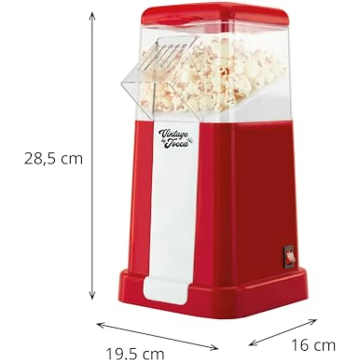 Jocca Popcorn ohne Öl für hausgemachte und gesunde Popcorns, Rot – Bild 4