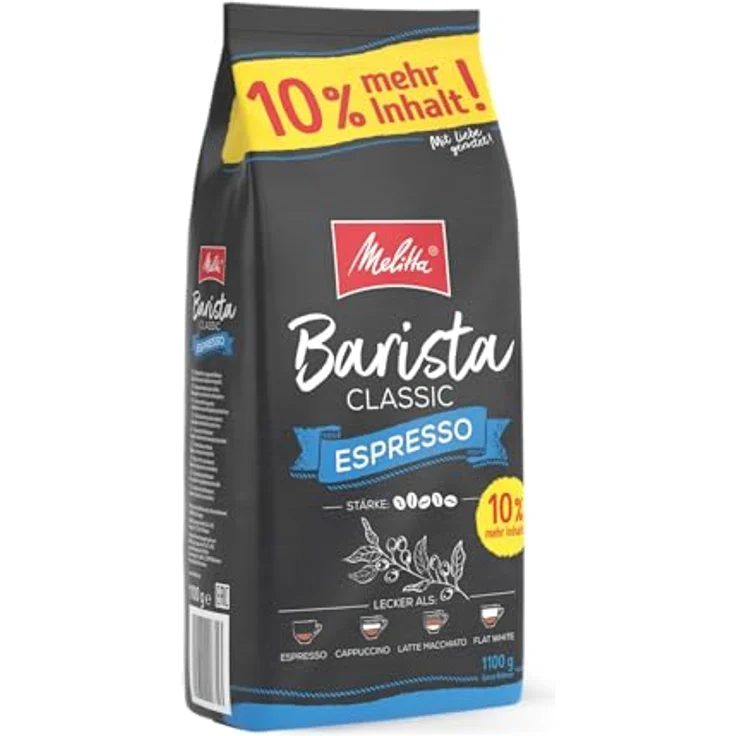 Melitta Ganze Kaffeebohnen, kraftvoll und würzig, Barista Espresso, 1100 g – Bild 2