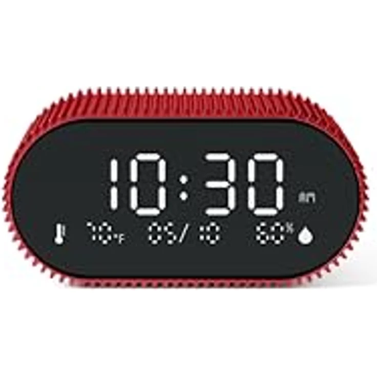 Lexon Ray Clock, LCD-Wecker aus Aluminium und ABS mit Temperatur- und Luftfeuchtigkeitsanzeige, Infrarot-Bewegungssensor, personalisierbaren Klängen, schwarz – Bild 7