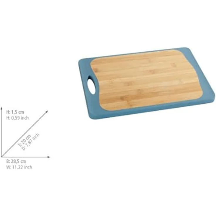 Wenko Schneidebrett Kombi M - Küchenbrett, Schneidbrett mit Saftrille und Griff, antibakteriell, 28,5 x 1,5 x 20 cm, weiß – Bild 10