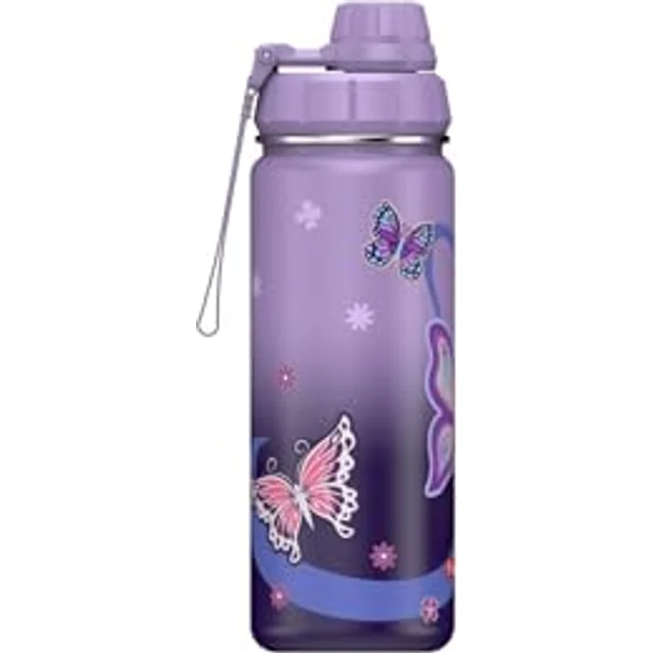 Step by Step Edelstahl Trinkflasche Sweet Butterfly, 0,5 l, lila, nicht spülmaschinengeeignet – Bild 2