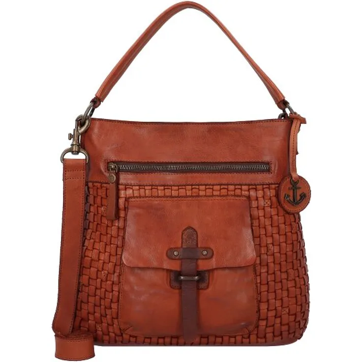 Harbour 2nd Urban Poets Iris-Up Schultertasche aus Leder, 33 cm, braun