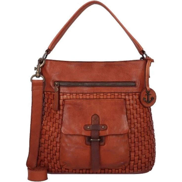 Harbour 2nd Urban Poets Iris-Up Schultertasche aus Leder, 33 cm, braun