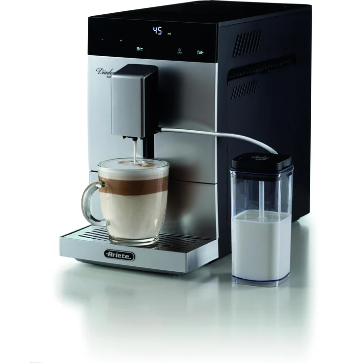 Ariete Diadema Kaffeevollautomat, Espresso- und Americano-Zubereitung, 19 Bar Pumpendruck, Schwarz, 1,1 Liter Wassertank