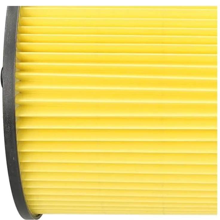 VHBW 4x Faltenfilter kompatibel mit Thomas Inox 1250s, 1445s, 1520 Plus, 1530, 1220, 1243 – Patronenfilter, Gelb Schwarz, abwaschbar, Set von 4 – Bild 5