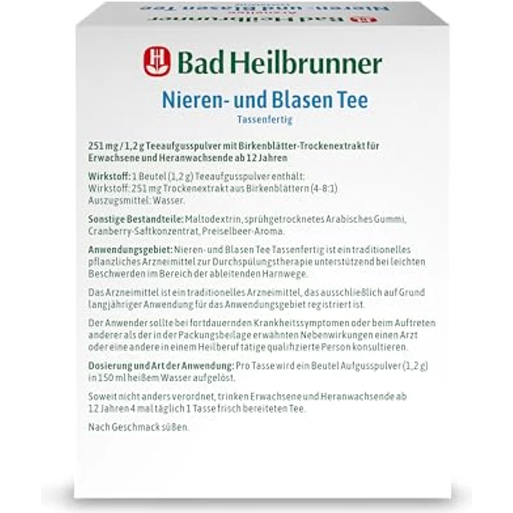 Bad Heilbrunner Nieren- und Blasentee, 10 Sticks – Bild 5