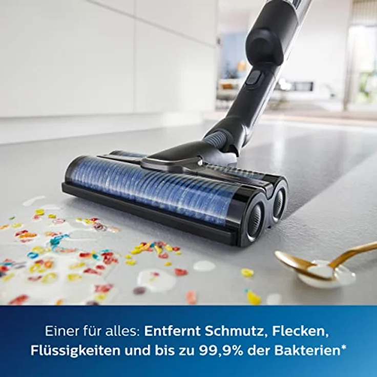 Philips XW9383/01 AquaTrio Cordless 9000 Series Waschsauger, 45 min Akkubetrieb, Akkuwechsel-Option, Nass- und Trockensaugen, schwarzgrau kupfer – Bild 2