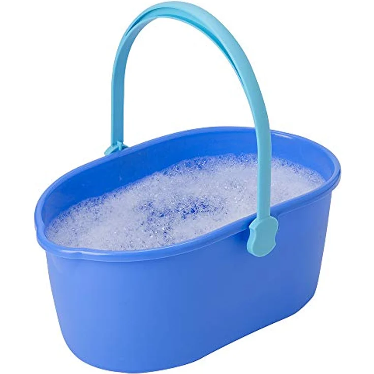Spontex Eimer extra breit mit 10 L Fassungsvermögen, ergonomischer Griff, breiter Ausgießer, stabil und strapazierfähig, 1 Stück – Bild 4