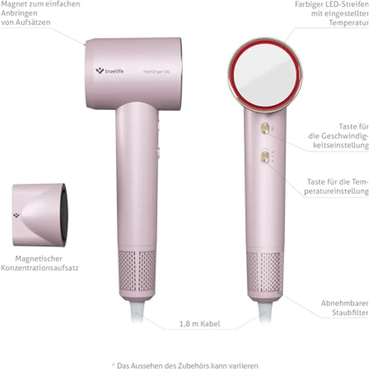 TrueLife HairDryer D6 Haartrockner 1 St. mit Ionen-Funktion und Kaltluft-Funktion, ergonomische Form, für alle Haartypen, kabelgebunden – Bild 9