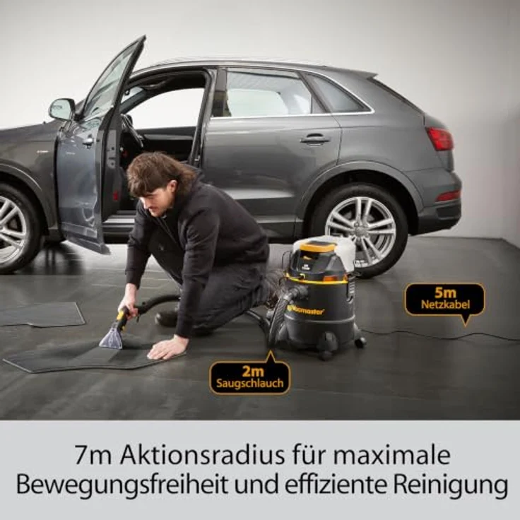 Vacmaster VKM1220PF, 3-in-1 Teppichreinigungsgerät mit 1200 W, Nass-Trockensauger und Dual-Tank, schwarz – Bild 4