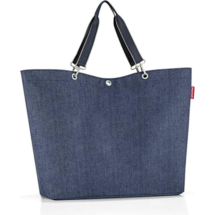 reisenthel Classic Shopper XL Herringbone Dark Blue, Einkaufstasche mit Polyester Material, Blau – Bild 2