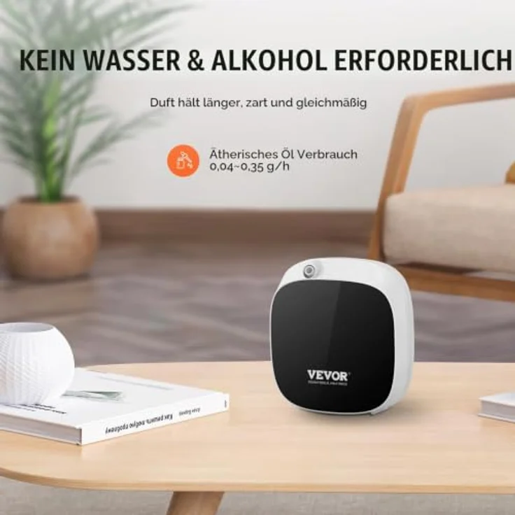 VEVOR Duft-Luftmaschine 100 ml, Bluetooth-Smart-Diffusor für ätherische Öle, wasserloser Kaltluftdiffusor für aromatische Raumluft bis 1000 m², leise Aromatherapie für Zuhause, Büro, Hotel, Spa – Bild 5