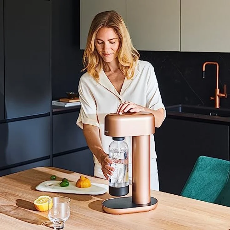 Mysoda: Ruby Wassersprudler aus Aluminum mit 1L und 0.5L Quick-Lock BPA-frei Plastikflaschen (ohne CO2-Zylinder) - Weiß - Preisvergleich – Bild 4