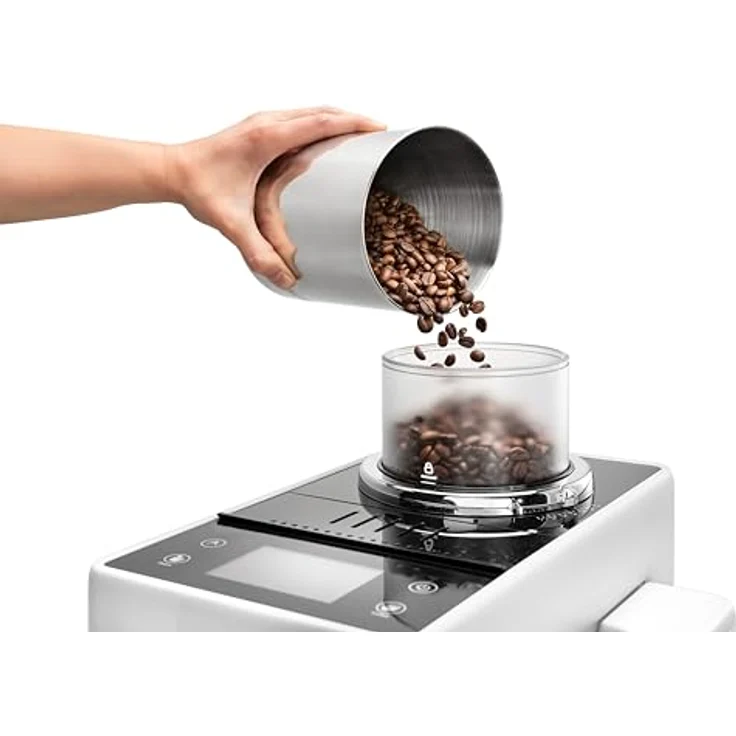 De'Longhi Rivelia EXAM440.35.W Kaffeevollautomat mit Milchaufschäumdüse, Wechselbarer Bohnenbehälter, 8 Kaffeegetränke auf Knopfdruck, Extra-Shot-Funktion, 3,5" Touch-Display, Arctic White – Bild 2