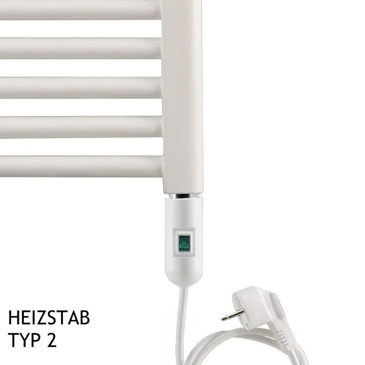 XIMAX Heizstab Typ 2 "600 Watt", Heizpatrone mit Übertemperatursicherung und Ein/Ausschalter, Weiß
