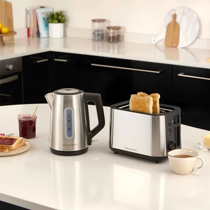 RUSSELL HOBBS Wasserkocher 2400 W, 1,7 L, Schwarz Edelstahl, mit Anzeigeleuchte und Ein/Aus-Schalter – Bild 2