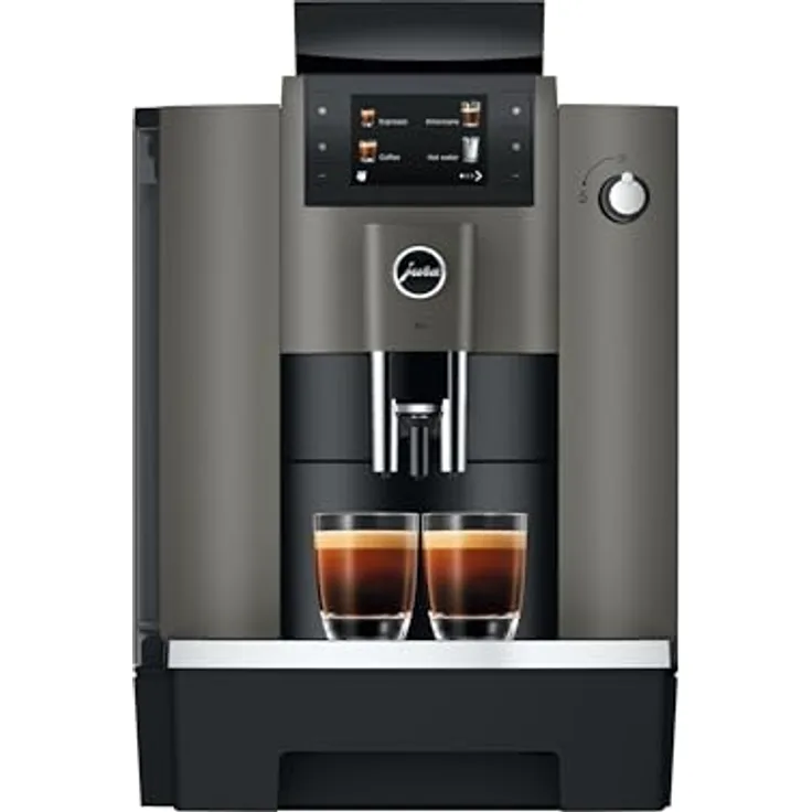 Jura W4 Dark Inox (EA) (15542) Kaffeevollautomat, 3-Liter Wassertank, 500g Bohnenbehälter, One-Touch-Funktion, MDB-fähig