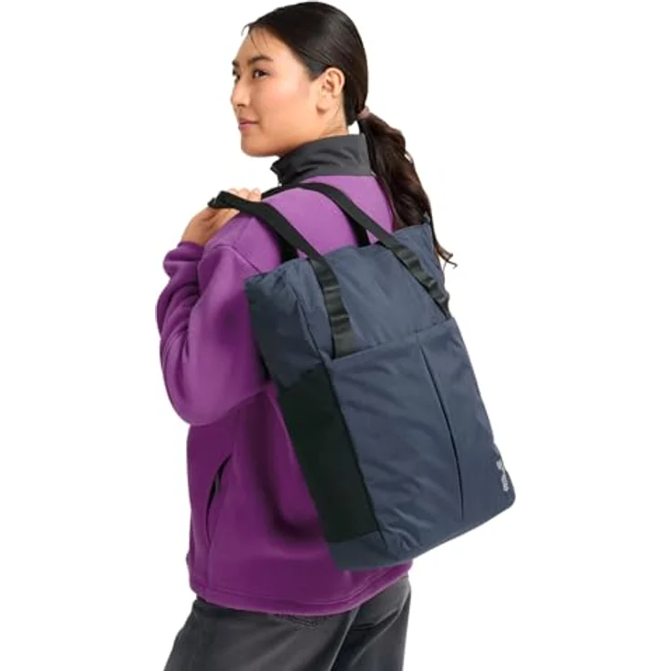 Jack Wolfskin Zoya Shopper Tasche, 41 cm mit Laptopfach, blau, 100% Polyamid – Bild 4