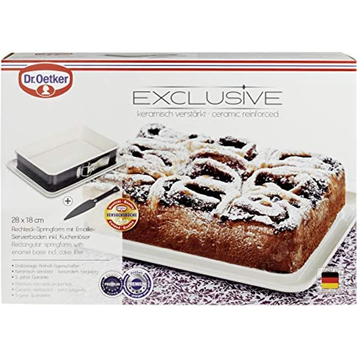 Springform Rechteck Backform Kuchenform 30 cm mit Kuchenlöser 4521 Dr. Oetker – Bild 6