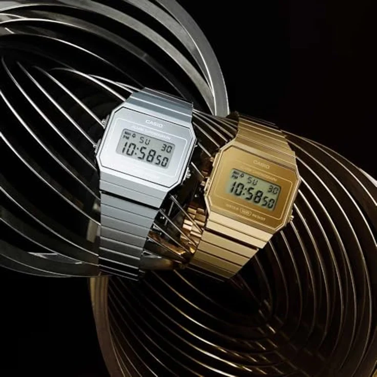 Casio Armbanduhr A700WEV-7AEF, Digitaluhr mit 32.80 mm Display, silber – Bild 3