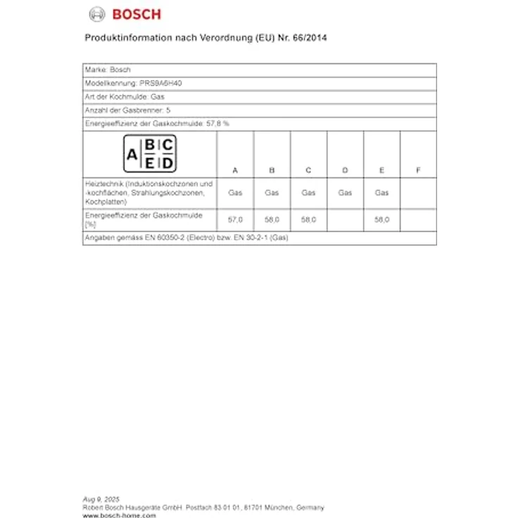 Bosch Serie 8 PRS9A6H40, autarkes 90 cm Gaskochfeld mit 5 Zonen, Schwarz – Bild 13