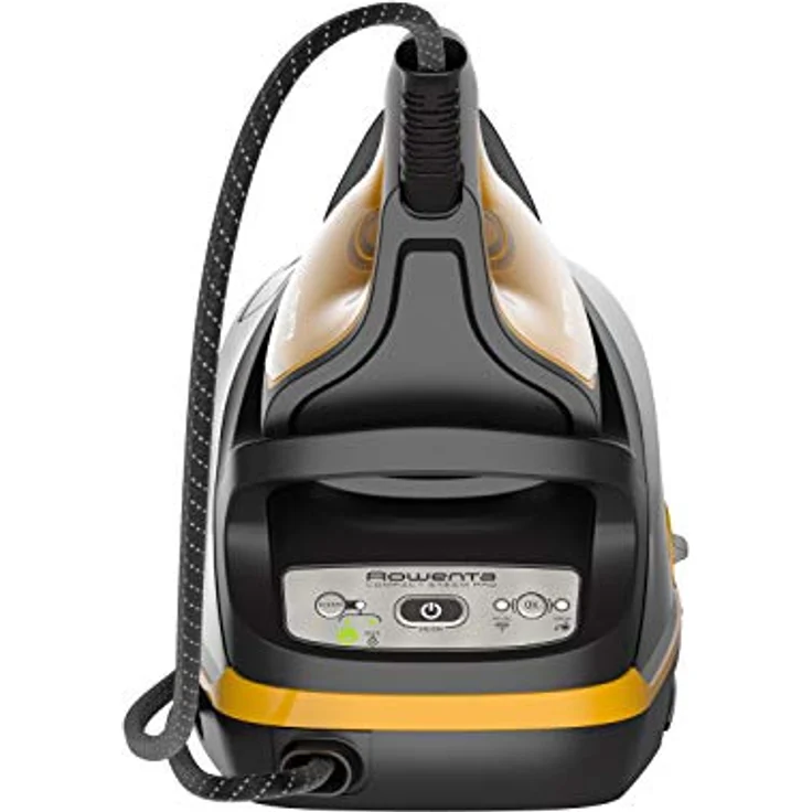 Rowenta DG7644 Compact Steam Pro Dampfbügelstation (2200 Watt, extra Dampfstoß: 325 g-Min., Tankfüllmenge: 1100 ml) schwarz-gelb – Bild 4