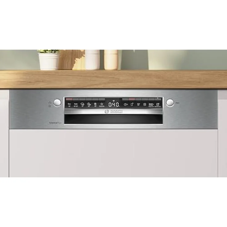 Bosch SMI4ECS28E, Teilintegrierter Geschirrspüler, 60 cm, Energieeffizienzklasse A, Gebürsteter Stahl – Bild 3