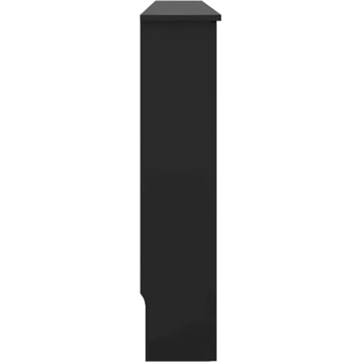 vidaXL Heizkörperverkleidung Schwarz, MDF mit Latten-Design, 112x19x81,5 cm – Bild 7
