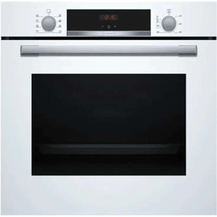 Bosch HBA553BV3F, Serie 4, Einbau-Backofen in Weiß mit 5 Kochmodi, EcoClean, 71 l Volumen und Booster-Vorheizfunktion