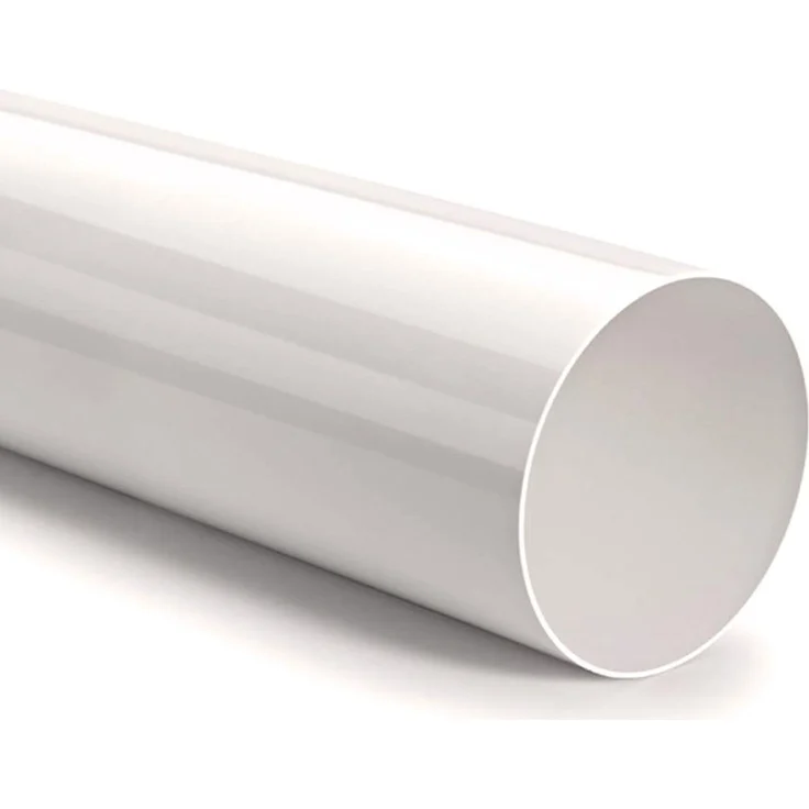 Airtec Lüftungsrohr Ø 150mm, Abluftrohr 100cm ohne Muffe, Rundrohr Abluft, weiß