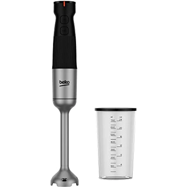 Beko HBA 81762 BX Stabmixer Set, 750 Watt, inkl. Mixbehälter (0,7 L), Zerkleinerer (1 L), Doppel-Schneebesen, schwarz – Bild 2