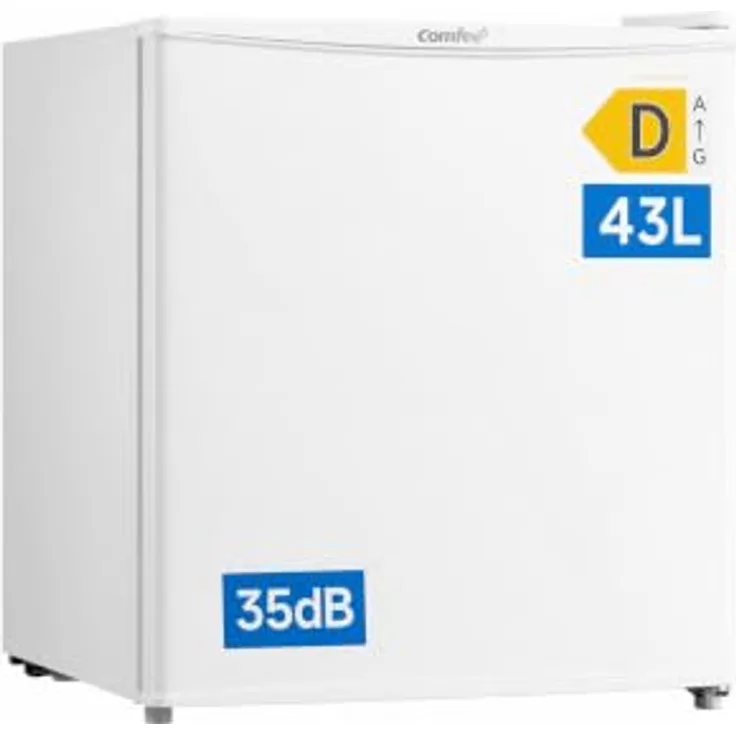 Comfee 43L Mini Kühlschrank, EEK D, 35 dB, Inverter-Kompressor, kompakt und leise