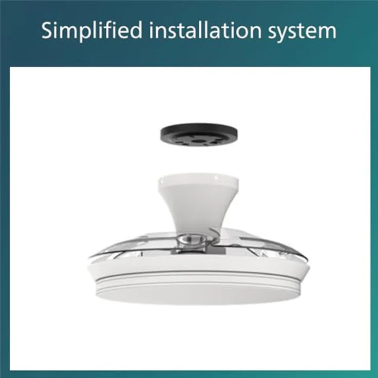 Philips LED DC-Deckenleuchte Bliss mit Ventilator, Ø 106 cm x 41,8 cm, Lichttemperatur 2700-5500 K, Gold – Bild 6