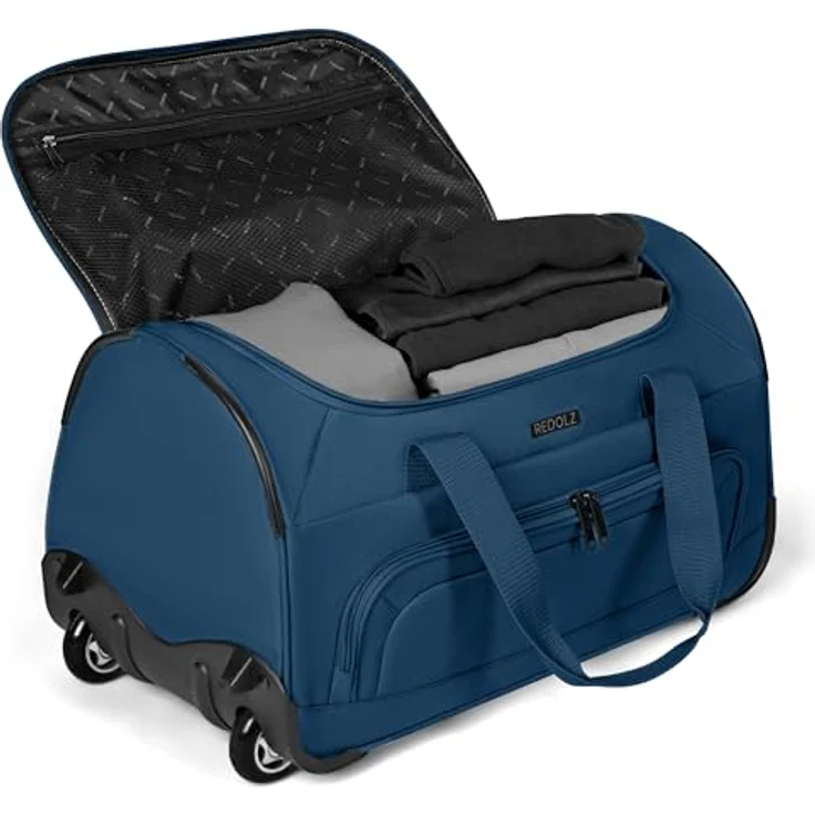 Redolz Duffle Essentials 2 Rollen Reisetasche, 37 cm, Blau, (80 l) mit arretierbarem Griff und extra Stauraum – Bild 2