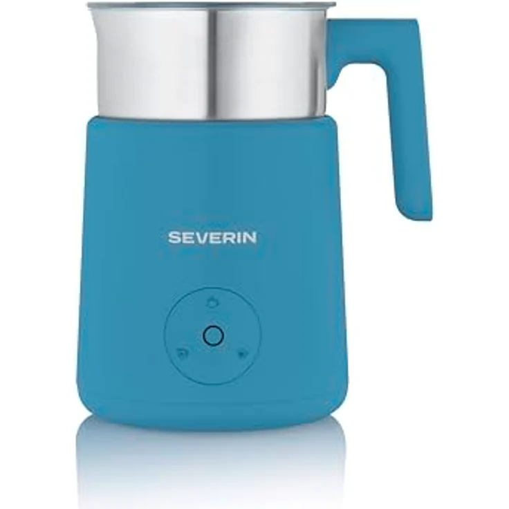 Severin SM 3596 Induktions-Milchaufschäumer, elektrischer Milchschäumer mit Edelstahlbehälter, kaltes und warmes Aufschäumen, Schokoladen-Funktion, geeignet für vegane Milch, blau – Bild 1