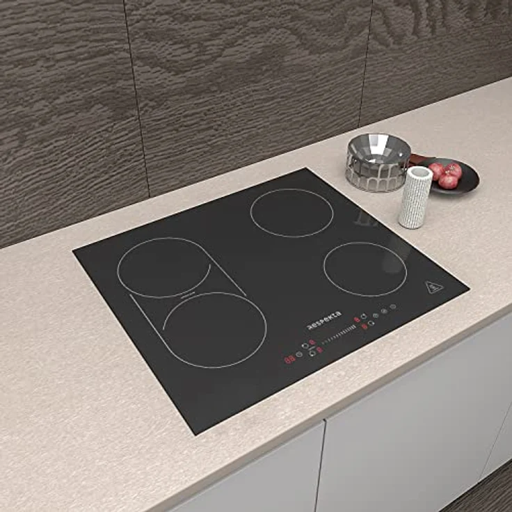 Respekta Rahmenloses Induktionskochfeld autark/Einbaukochfeld induktiv mit 4 Platten / 9 Leistungsstufen/Touch Control/Timer/Kindersicherung / 59 cm/in schwarz/KM 6600IB-28 – Bild 3