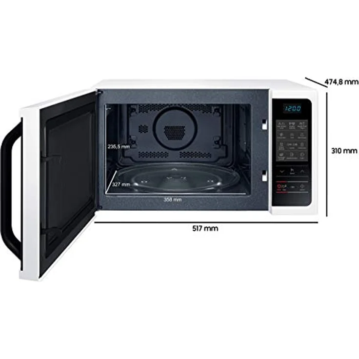 Samsung MW5000H MC2BH5013AW-EG Kombi-Mikrowelle mit Grill und Heißluft - 900 W - 28 L Garraum Extra Groß - 51,7 cm Breite - Power Defrost - 35 Automatikprogramme - weiß - E-Commerce Verpackung – Bild 2