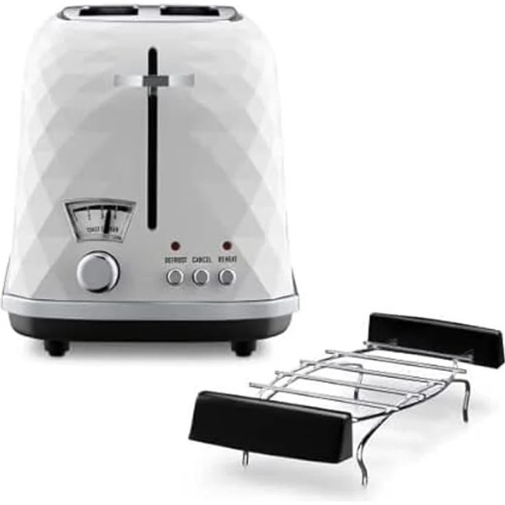 DeLonghi CTJ 2103.W Doppelschlitztoaster, 900W, 5 Bräunungsstufen, weiß – Bild 2