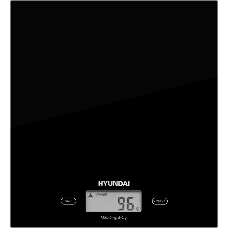 Hyundai Küchenwaage KVE893B, bis zu 5 kg, LCD-Display, TARE-Funktion, Maßeinheiten g:kg / lb:oz / ml / floz