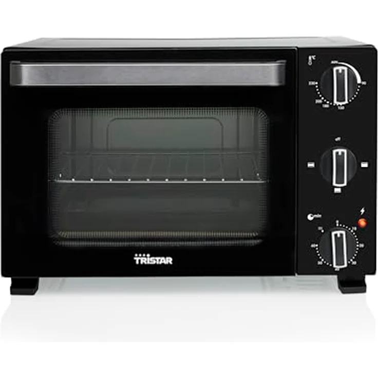 Tristar OV-3650 Mini-Backofen, 20 L, 1300 W, Ober- und Unterhitze, Einstellbarer Thermostat, 60-Minuten-Timer, Doppelglastür, Backblech und Grillrost – Bild 2